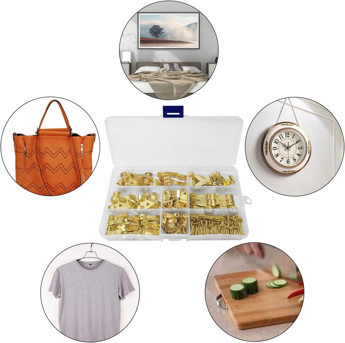 Thumbnail 4 de 230 Pcs Picture Hooks Handy Box – Complete Drywall Picture Hanging Kit