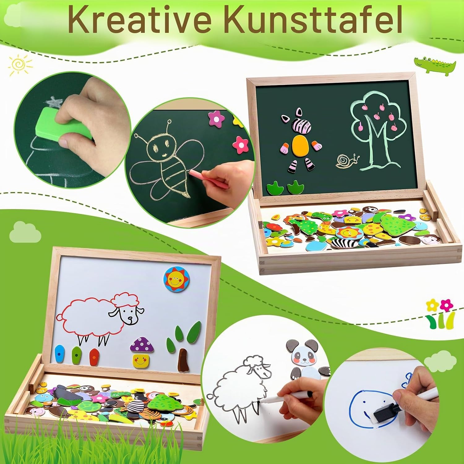 Detalle 2 de Uping Magnetisches Holzpuzzle 100 Stück