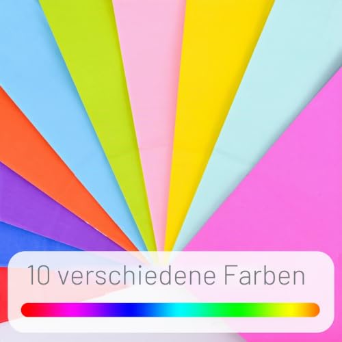 Thumbnail 5 de HOMIKLSA 50 Stück Geschenktüten mit Griffen 21 x 15 x 8 cm – bunte Kraftpapier-Tüten, kleine Größe