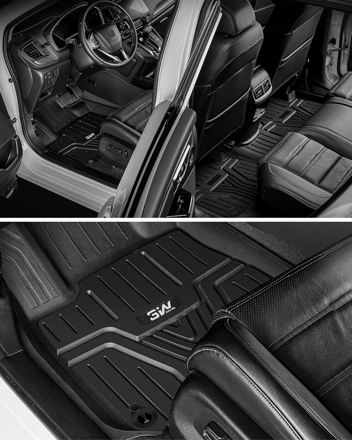 Thumbnail 2 de 3W TPE Floor Mats & Cargo Liner Custom Fit for Honda HR-V (2023–2026) and Acura ADX (2025–2026) — Includes Hybrid