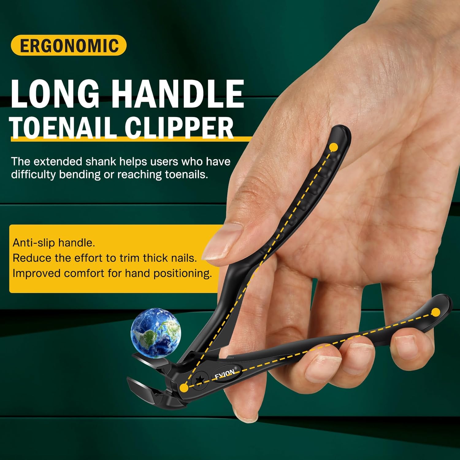 Thumbnail 4 de FVION Ergonomic Handle Nail Clippers 0.6in opening