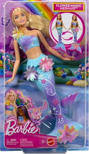 Detalle de Barbie Fantasy Meerjungfrau Flower Feature Puppe – Flower Magic mit blühender Blüte