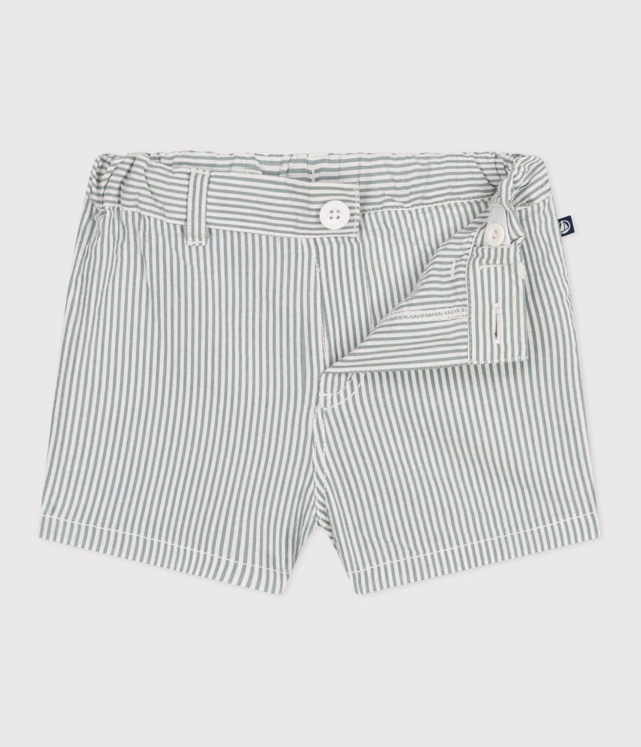 Thumbnail 1 de Petit Bateau Short Bébé garçon – short rayé en seersucker pour bébé