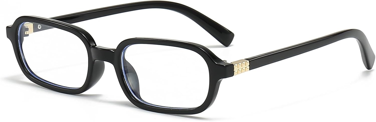 LJCZKA Rectangle Blue Light Blocking Glasses – Small Narrow Square Frame
