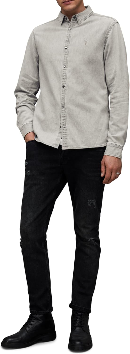 Thumbnail 1 de AllSaints Gleason Chemise à Manches Longues pour Homme – modèle Gleason