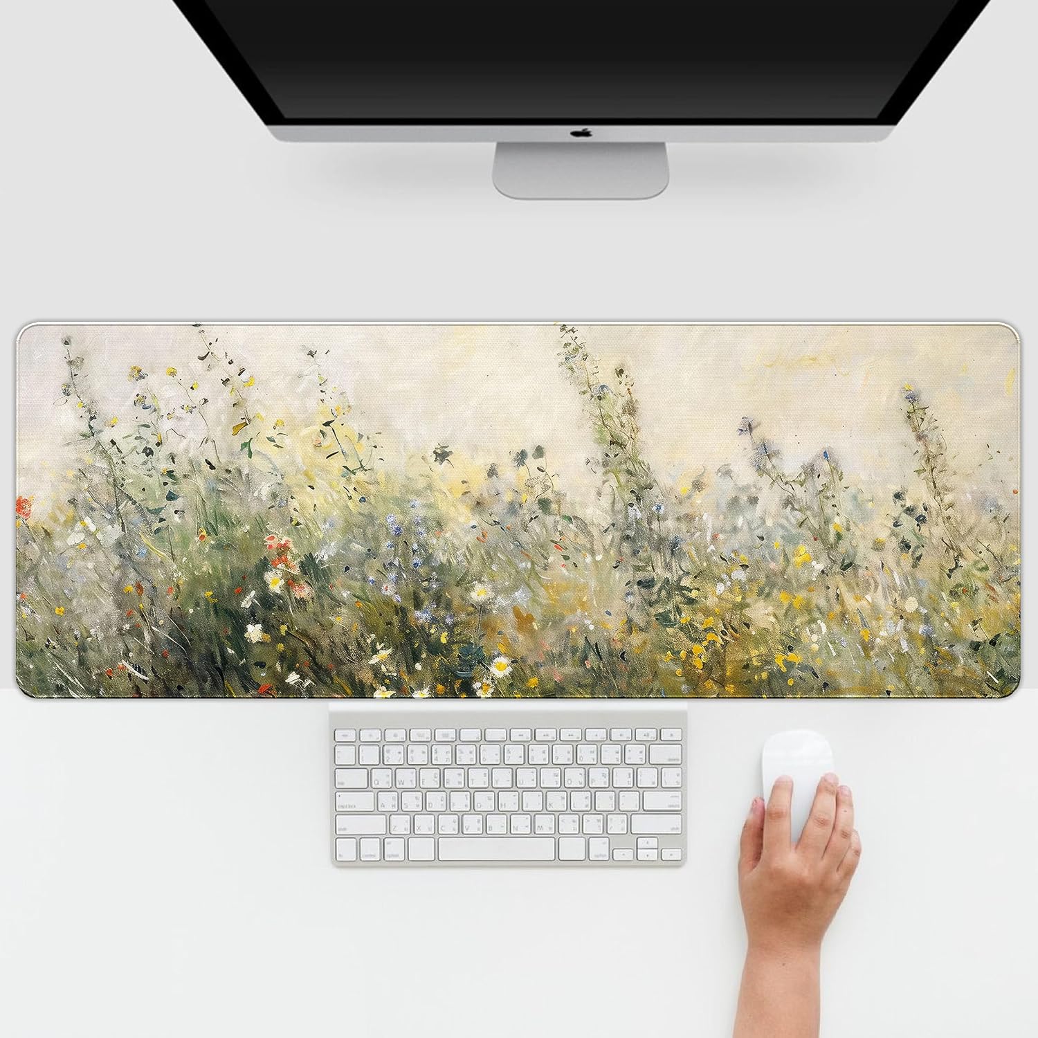 Detalle de Yellow Wildflower Desk Mat 31.5 x 11.8 in