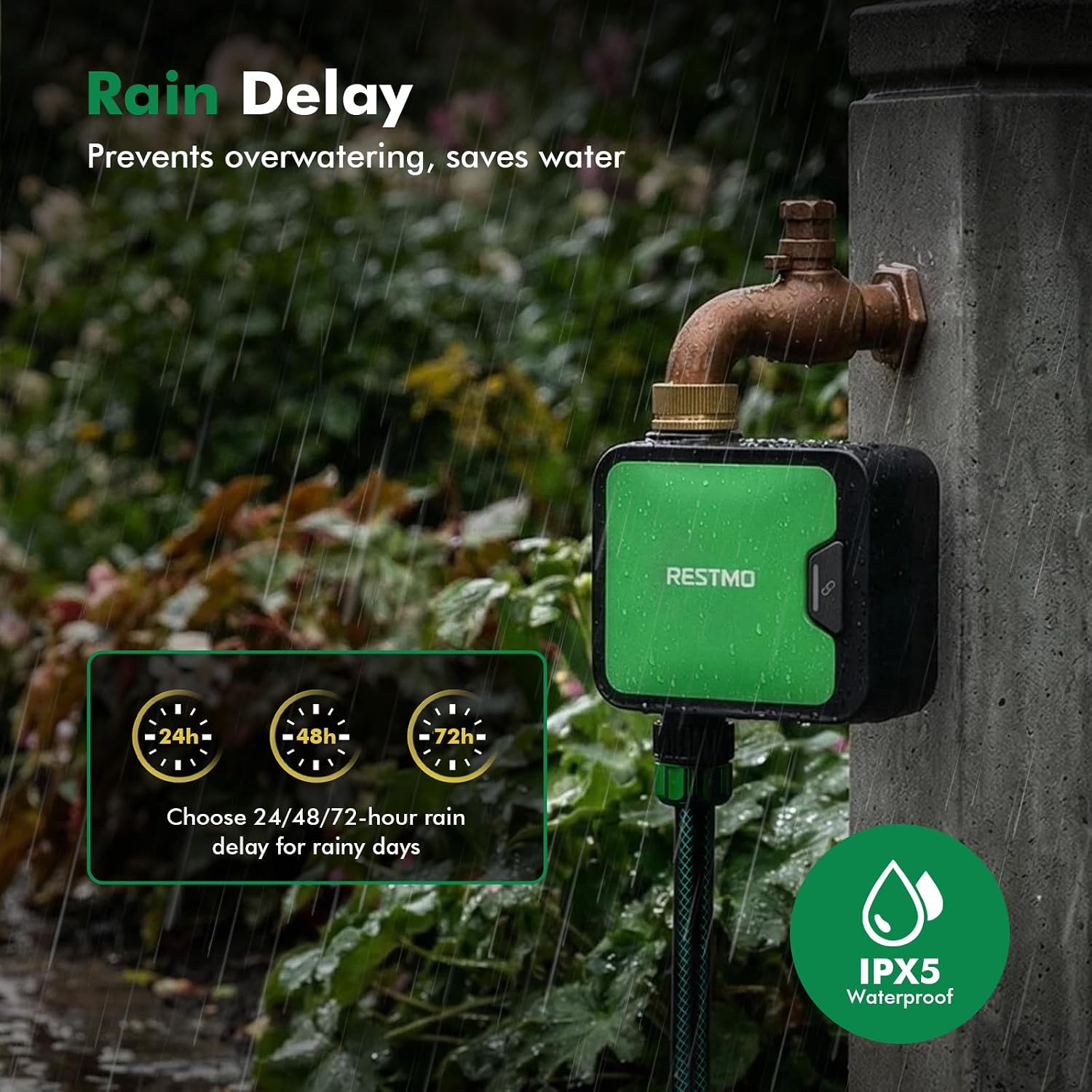 Detalle 1 de RESTMO WiFi Water Timer with Brass Inlet