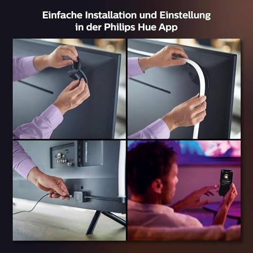 Thumbnail 3 de Philips Hue Gradient Lightstrip 65 Zoll – dimmbar, curvature für TV mit 16 Mio. Farben