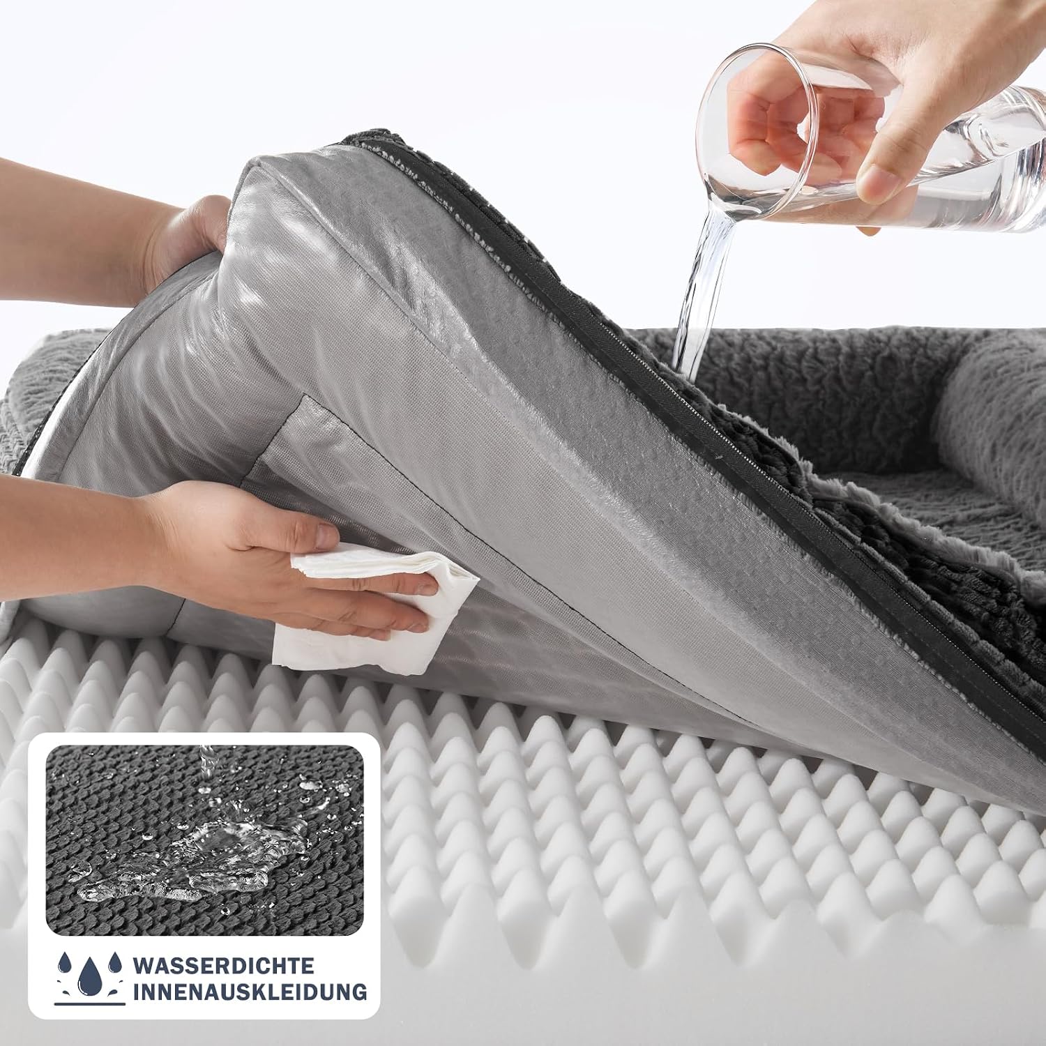 Thumbnail 5 de FURTIME Orthopädisches Hundebett XL 107×81×19cm