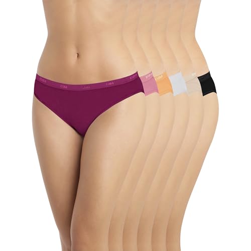 Detalle 2 de Dim Culottes Femme Lot de 6 – Pockets Écodim Coton, Douceur & Confort, Ceinture Invisible, Multicolores