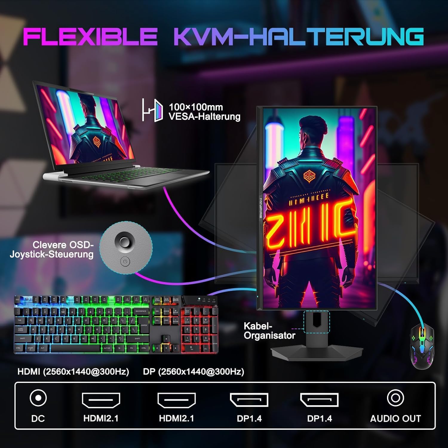 Thumbnail 5 de Minifire MFG27F6Q Pro 27 Zoll Gaming Monitor