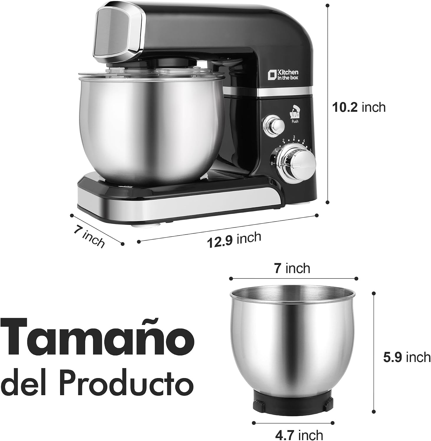 Detalle 2 de Kitchen in the box Stand Mixer 3.2Qt