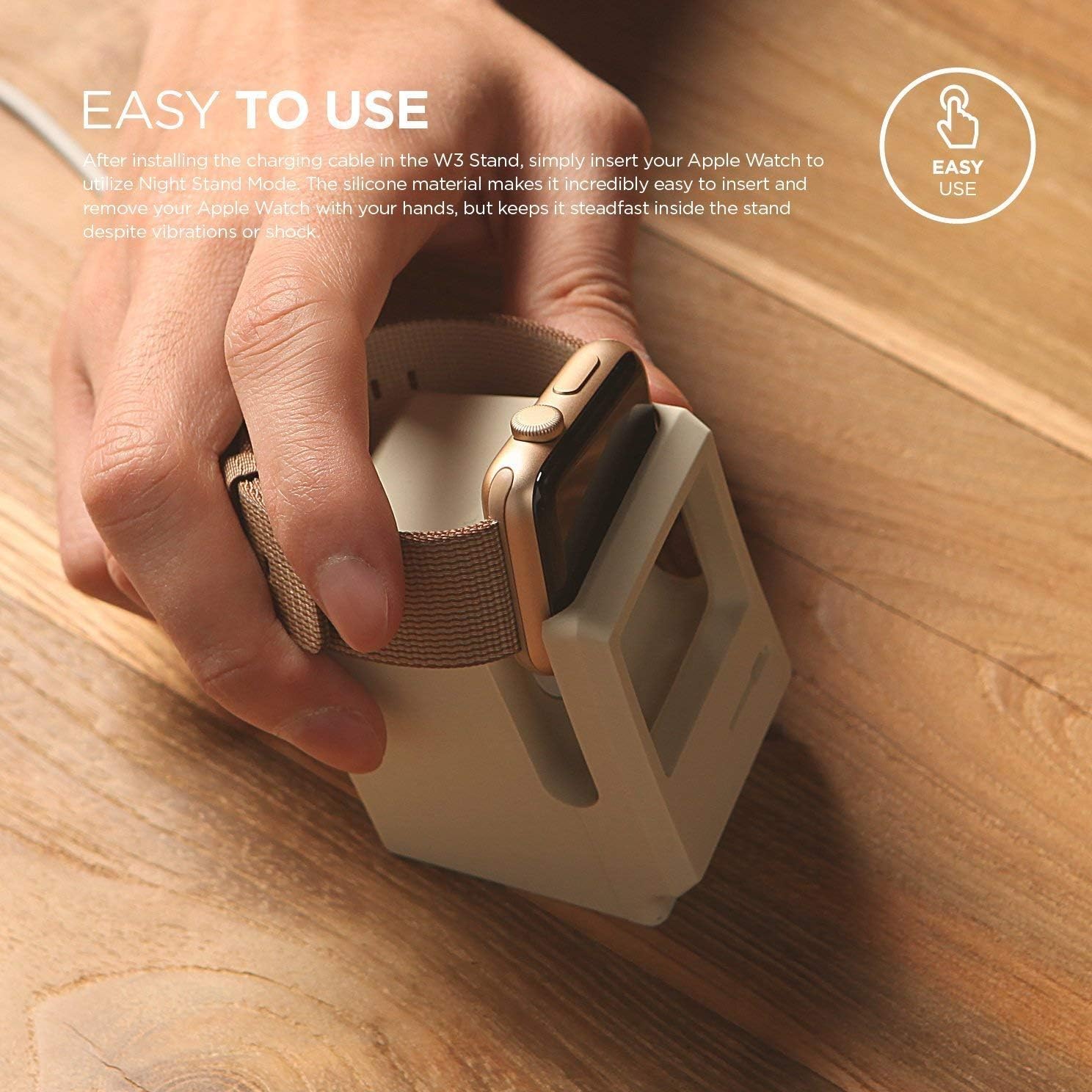 Thumbnail 6 de elago W3 Stand for Apple Watch Nightstand Mode (Black) – Classic monitor design for 46mm to 38mm