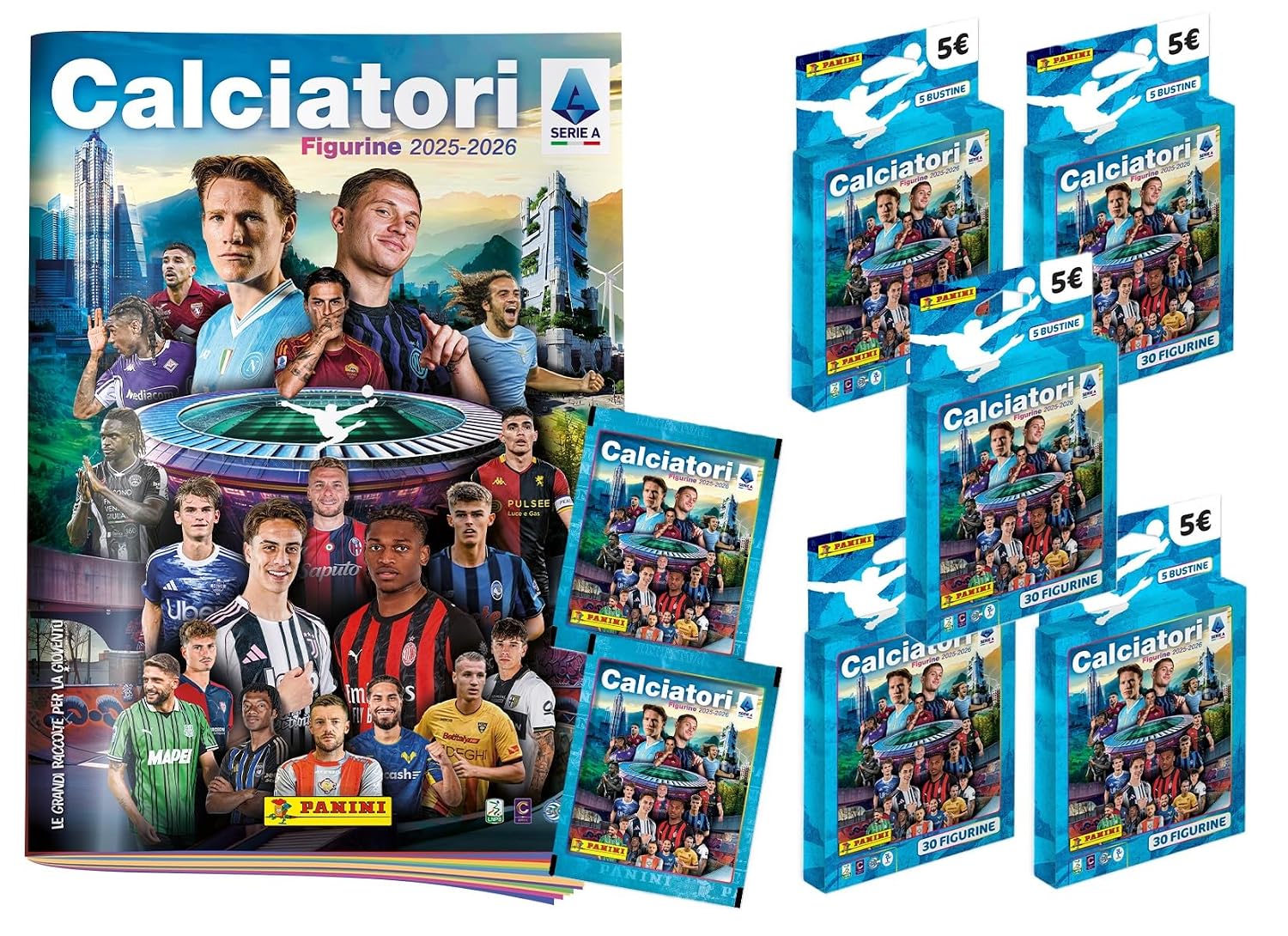 Detalle de Panini Calciatori 2025-2026 Special Pack – album och 27 paket