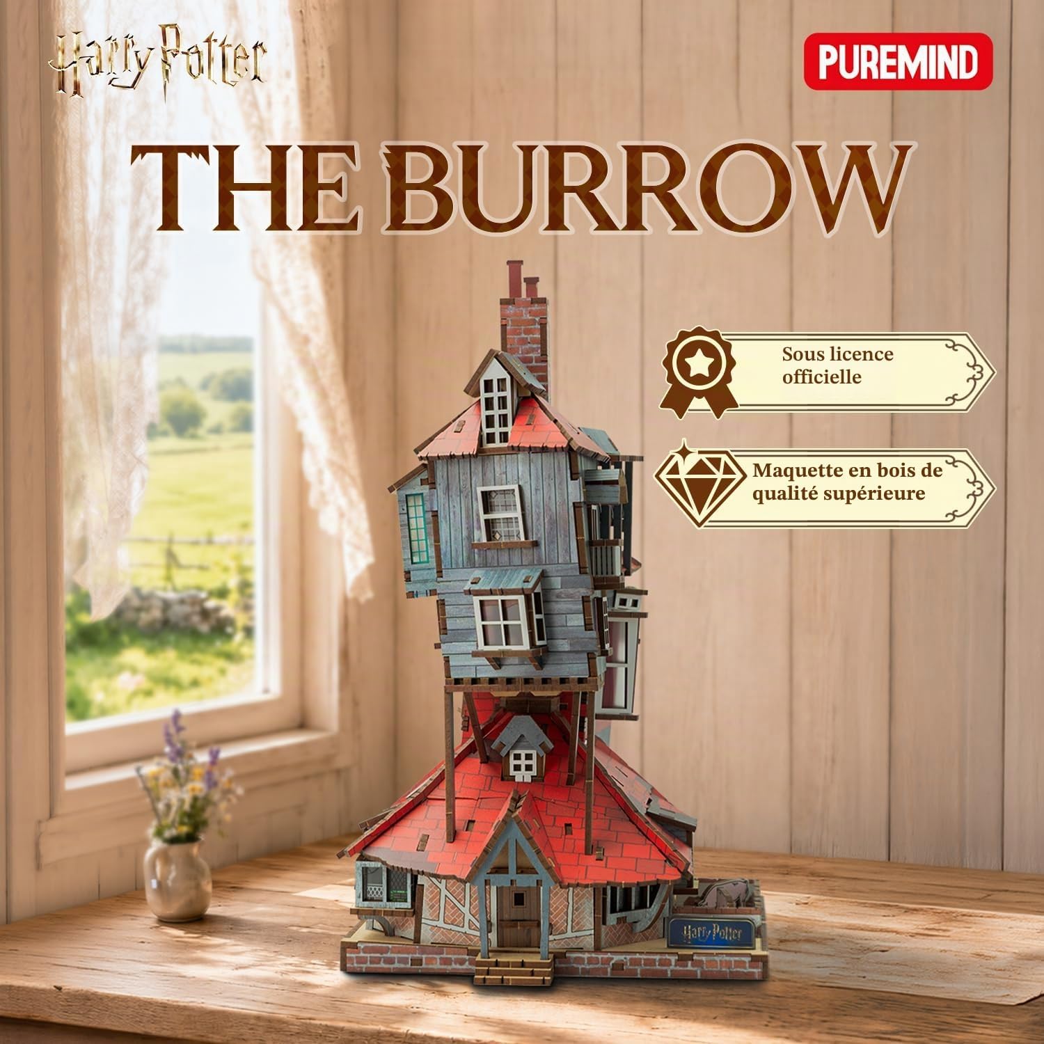 Thumbnail 1 de PUREMIND Harry Potter The Terrier houten 3D-puzzel met 343 onderdelen en 16 ramen