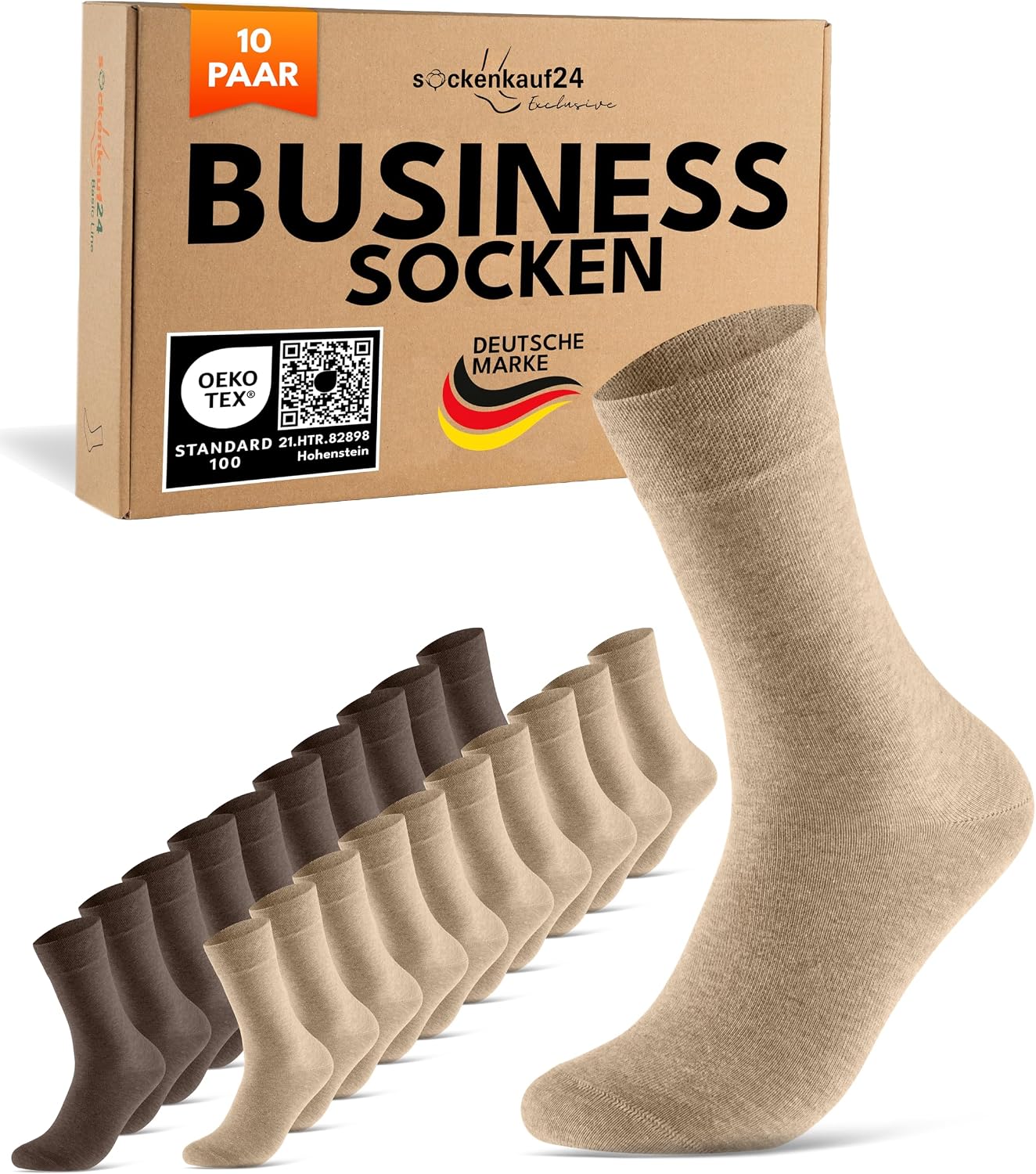 Detalle de Business-Socken 10 Paar aus Baumwolle