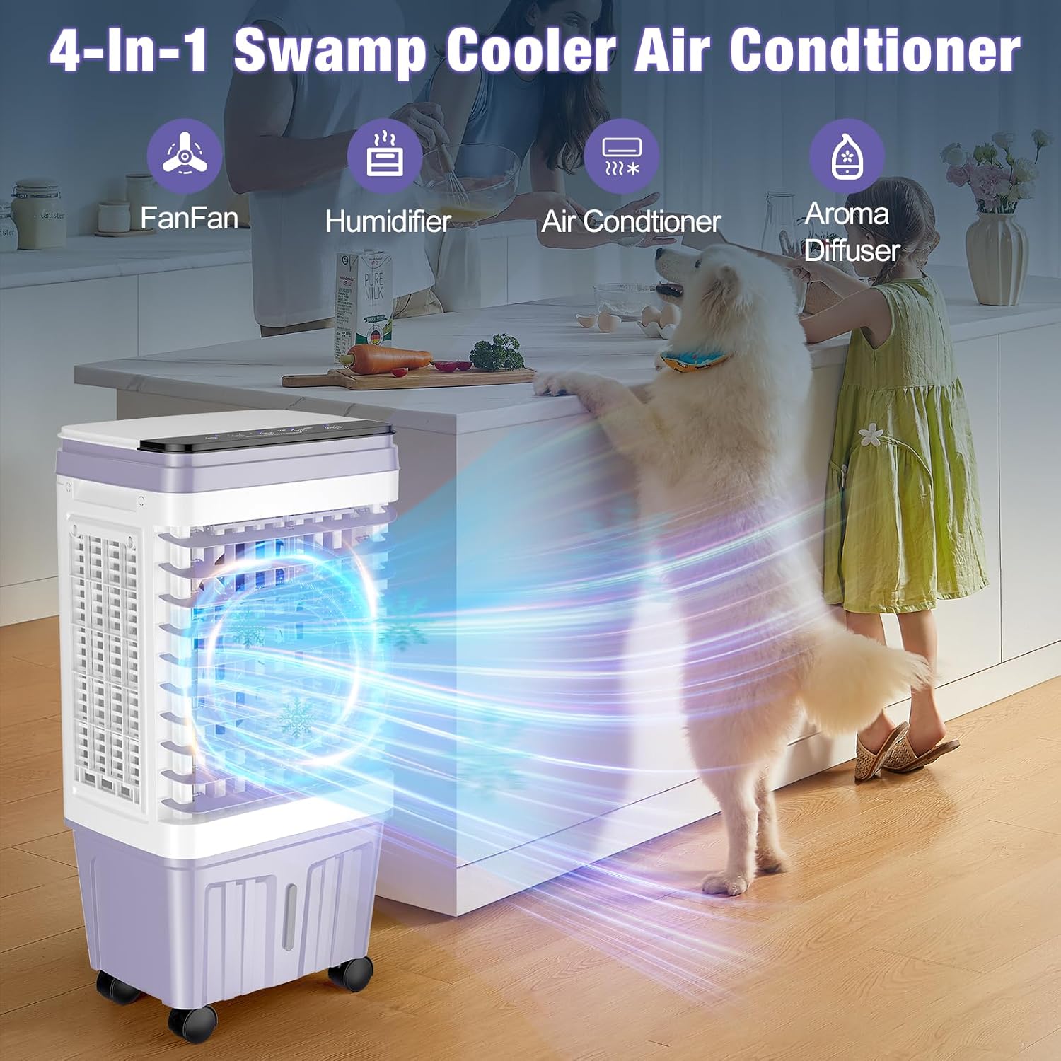 Thumbnail 2 de Portable Air Conditioners: 3000 CFM Swamp Cooler with 6.87 Gallon Tank