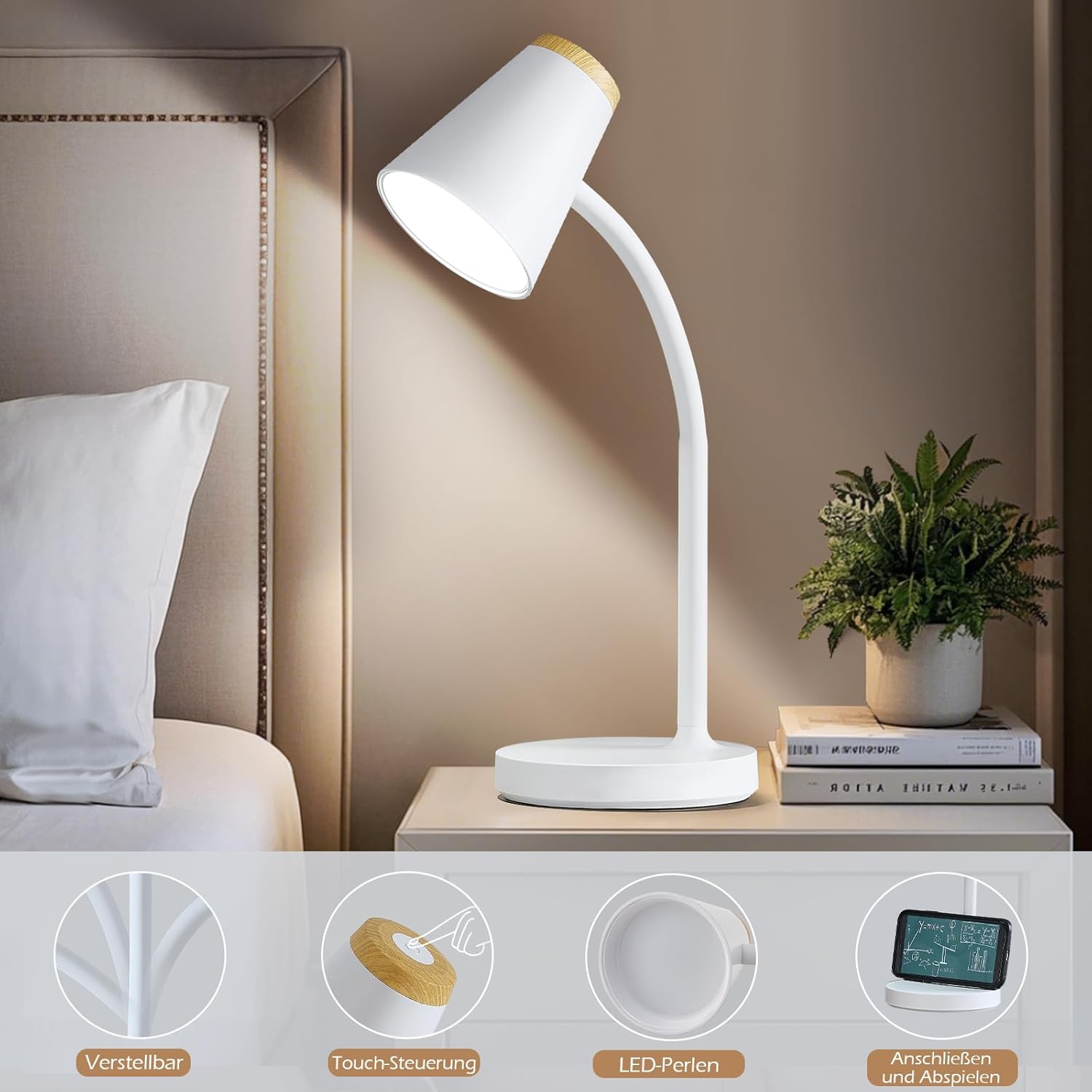 Thumbnail 4 de GyroVu Schreibtischlampe mit dimmbarer LED und Touch-Steuerung für Kinder & Lernplatz
