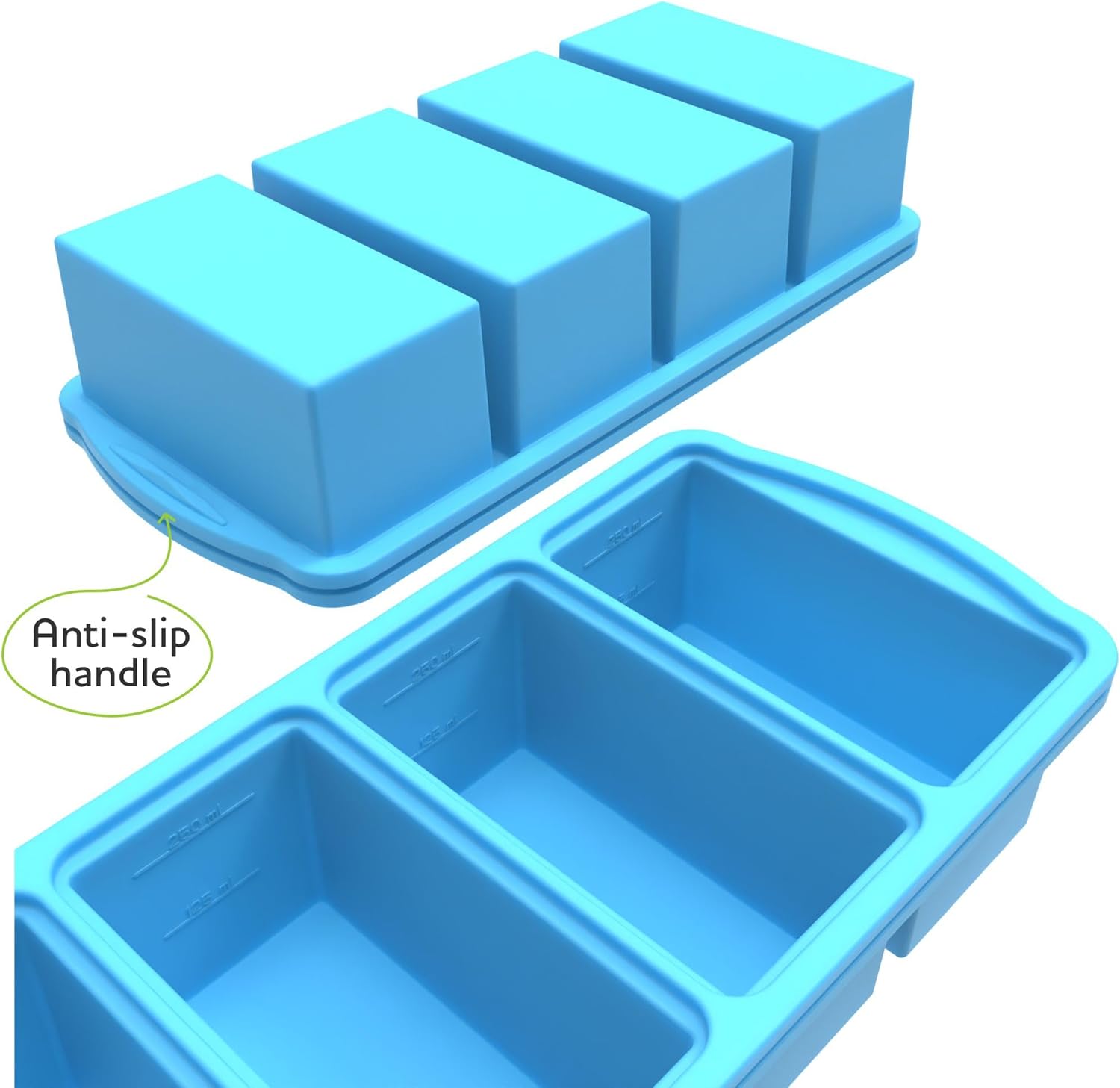 Thumbnail 5 de ZIP STANDING Silicone Freezer Trays with Lid, 1-Cup (2-Pack)