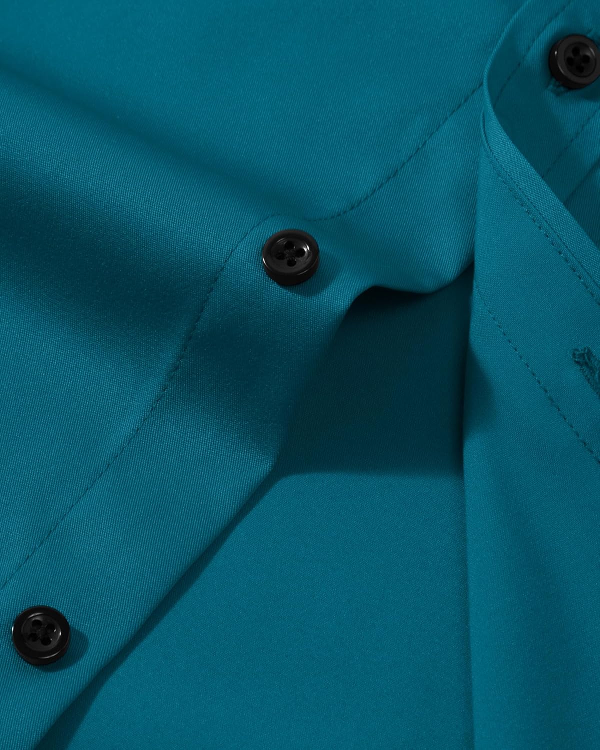 Detalle de Lusead Men's Stretch Wrinkle-Free Dress Shirt