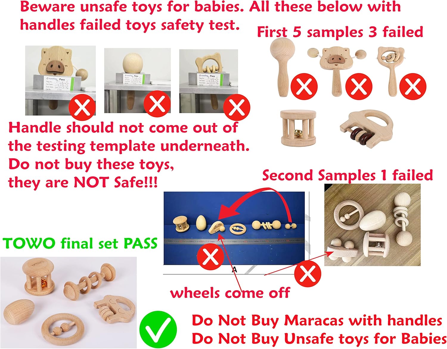 Thumbnail 6 de TOWO Wooden Rattles Maracas baby toys