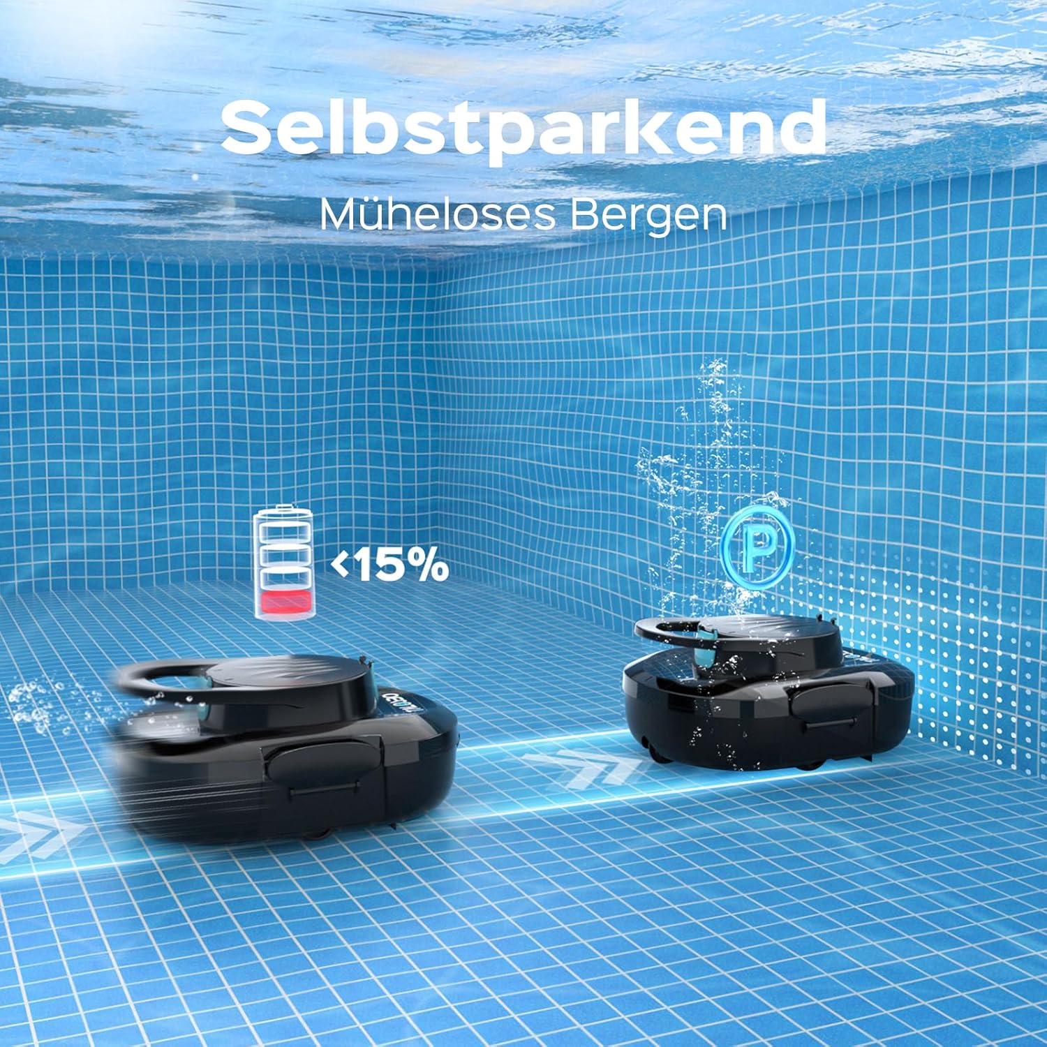 Thumbnail 5 de TALOSBO S1PRO 2026 Upgrade Poolroboter – kabelloser Poolsauger bis 100 m²
