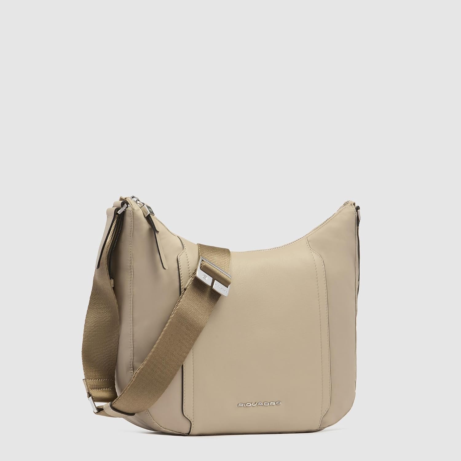 Detalle 2 de PIQUADRO Borsa a Tracolla da Donna per iPad Mini – Circle, Pelle e Tessuto Riciclato