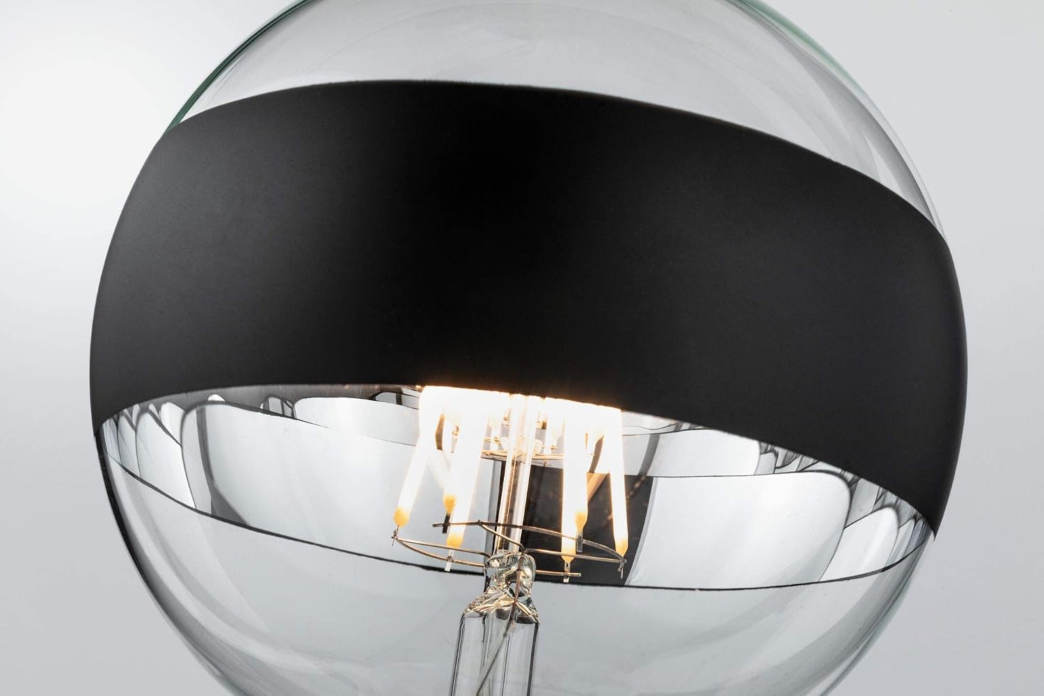 Detalle de Paulmann 28682 żarówka LED G125 E27 z lustrzanym pierścieniem, 2700 K