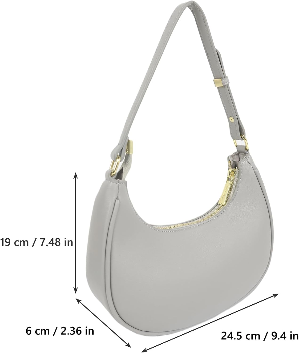 Thumbnail 1 de Barabum Retro Classic Hobo Clutch Shoulder Tote with Zip Closure for Women