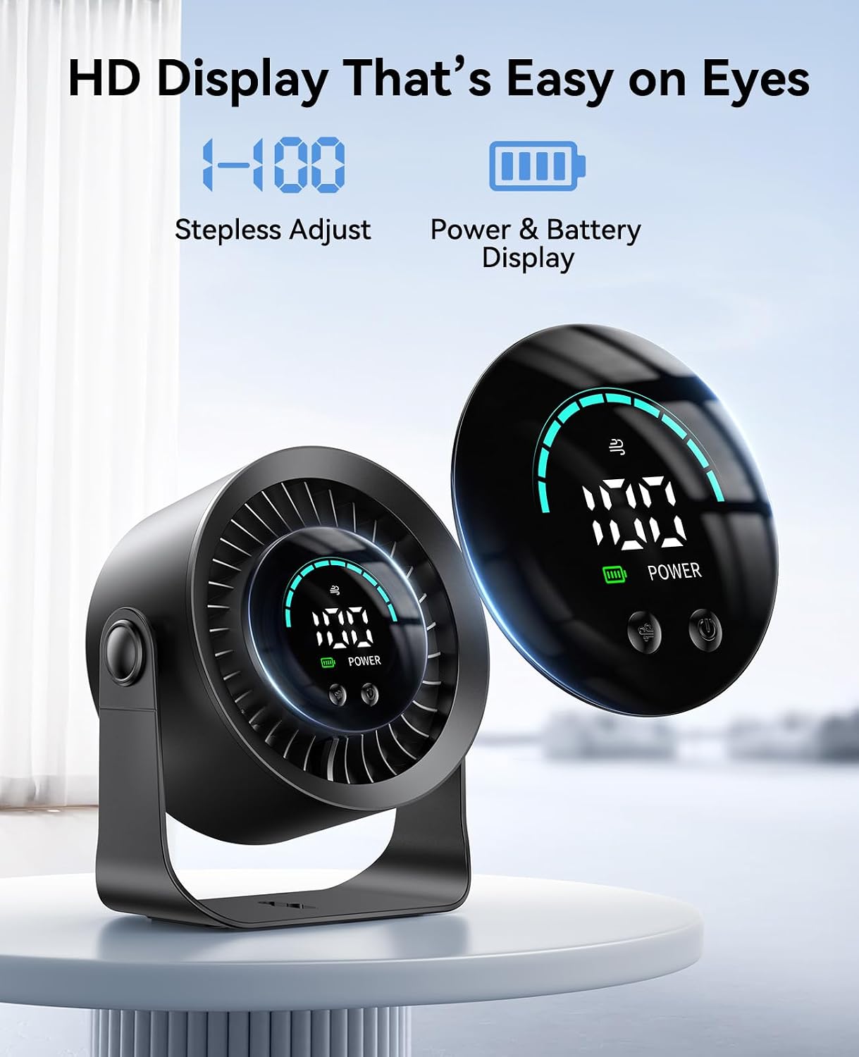 Thumbnail 6 de DIGIX Portable Desk Fan, 3000mAh Battery
