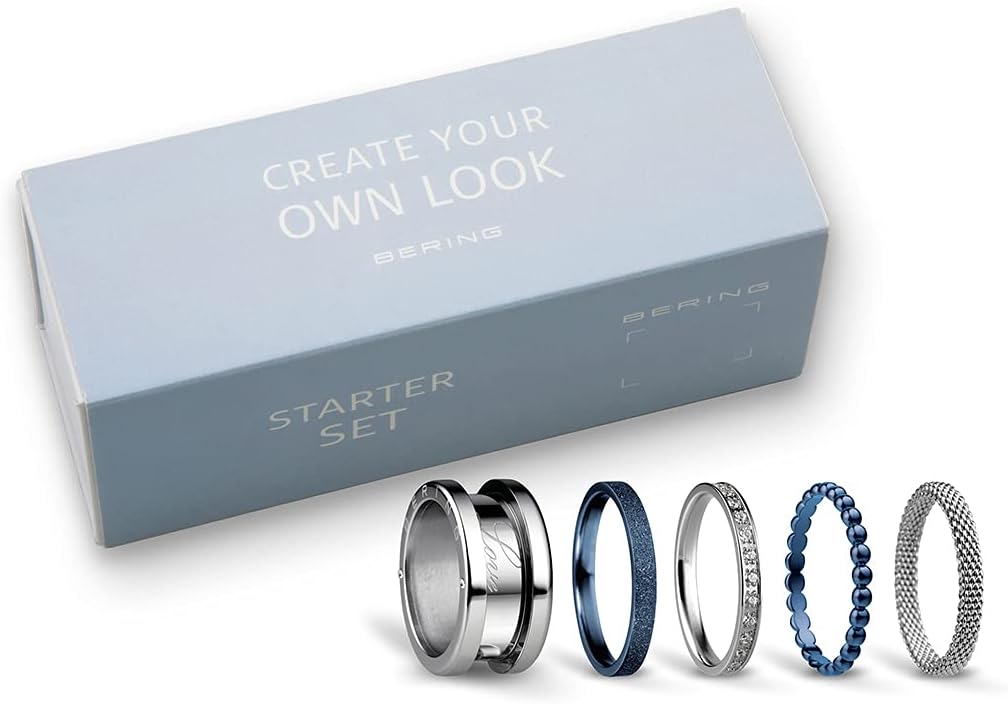 Thumbnail 2 de BERING Arctic Symphony Symphony-Set-A: Anello Twist & Change in acciaio inox, finitura lucida, color argento