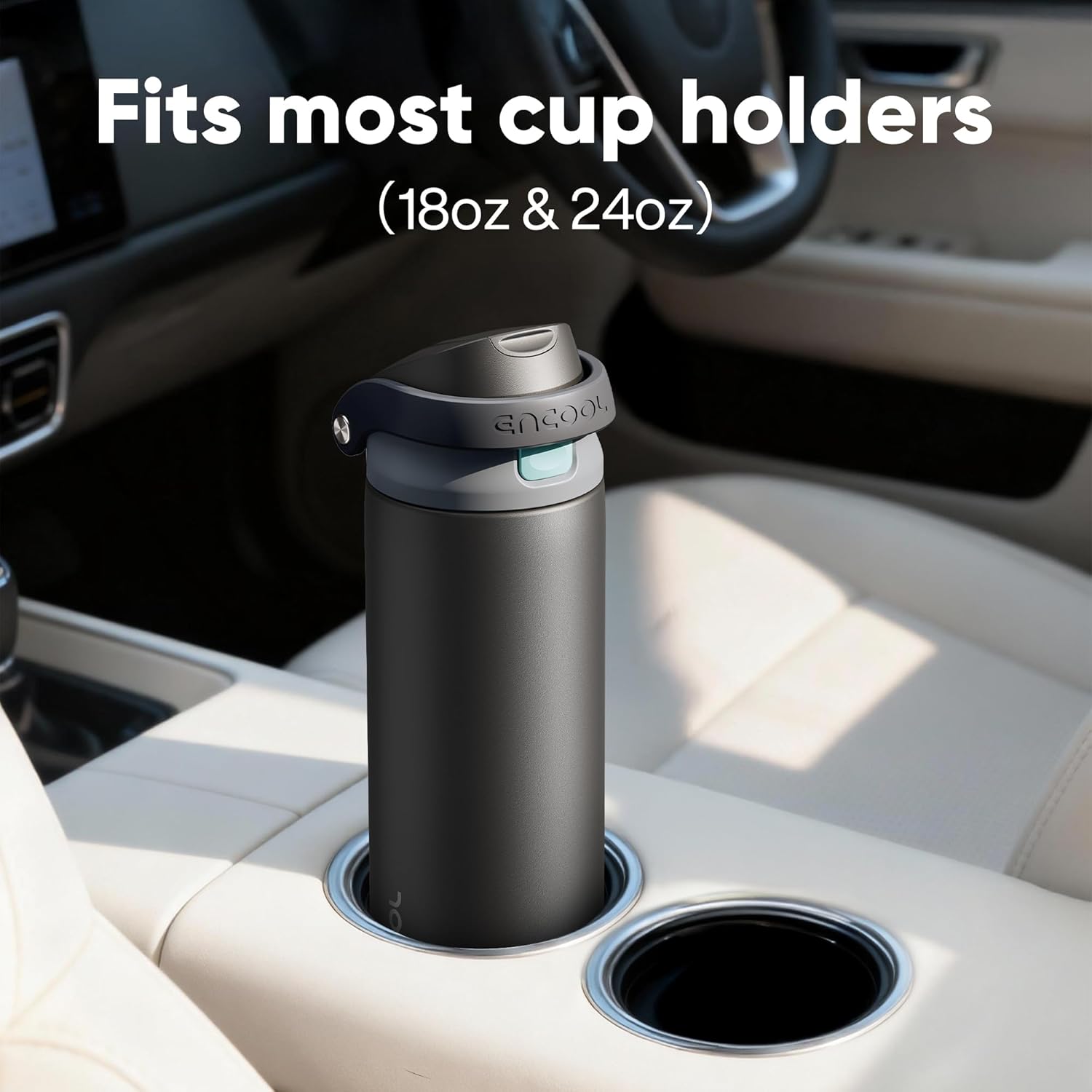 Thumbnail 2 de ENCOOL Leakproof Insulated Water Bottle 24 oz