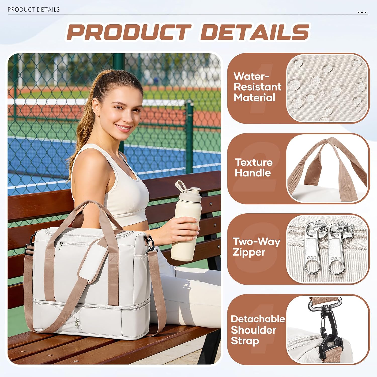 Thumbnail 6 de Ryanair underseat cabin bag 40 x 30 x 20 cm with wet pocket, shoe compartment and expansion