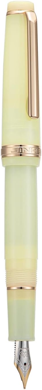 Thumbnail 3 de Jinhao 82 Harz Füllfederhalter Set – 2 Stück mit Konverter, Transparent Gelb, Iridium Extra Fein & Fein Spitze