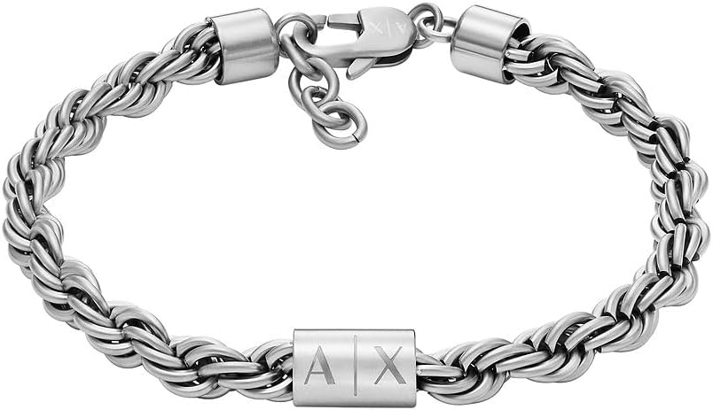 Thumbnail 6 de Armani Exchange bracelet homme en acier inoxydable doré à fermoir mousqueton