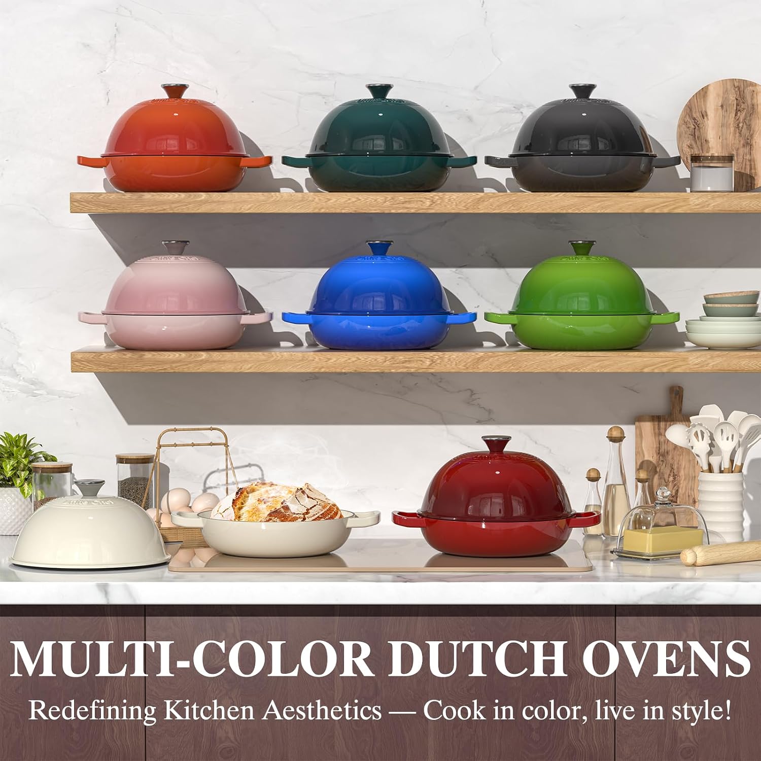 Thumbnail 6 de Umite Chef Enamelled Cast Iron Dutch Oven 6QT