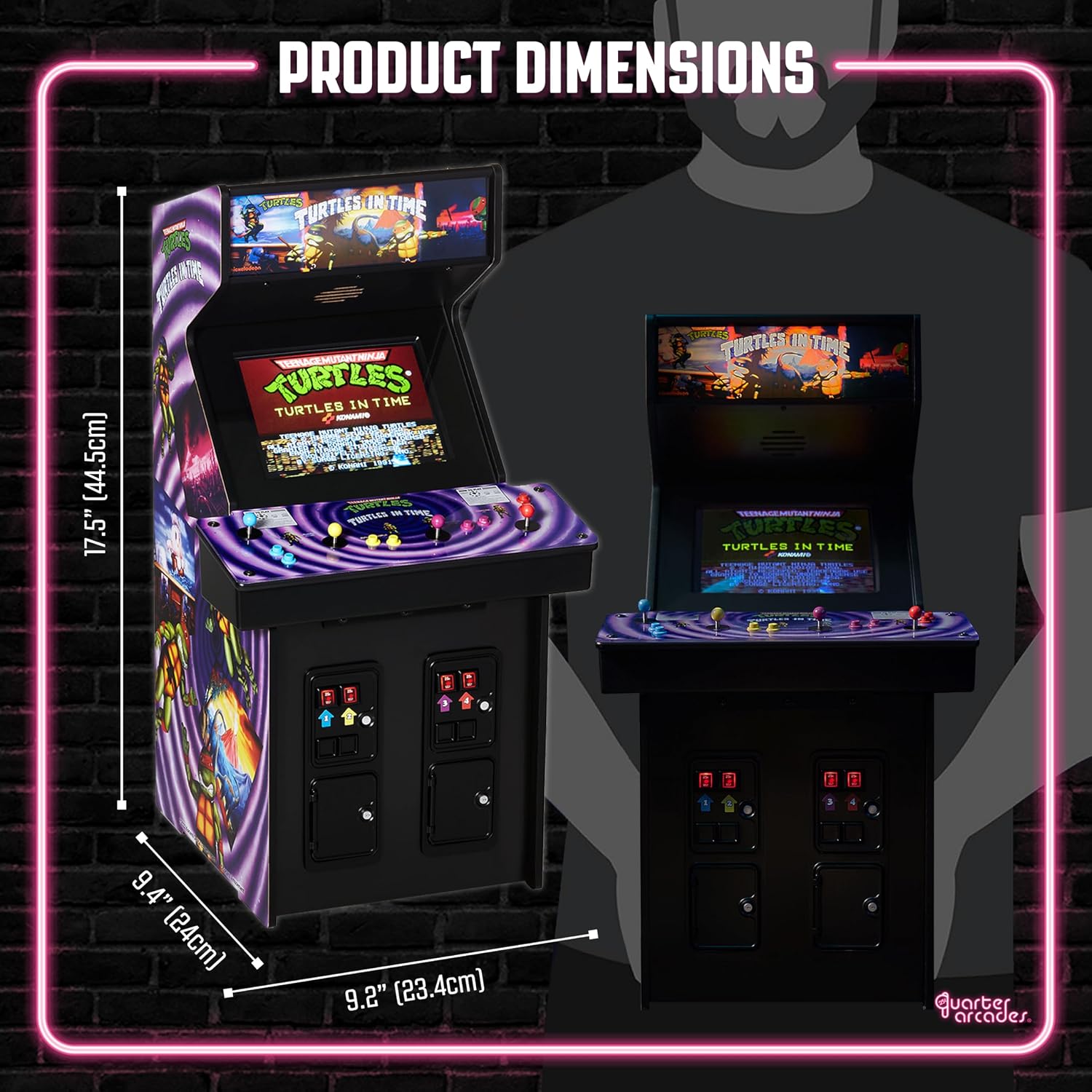 Detalle 2 de Numskull Quarter Arcades TMNT Turtles in Time 1/4 Scale Arcade