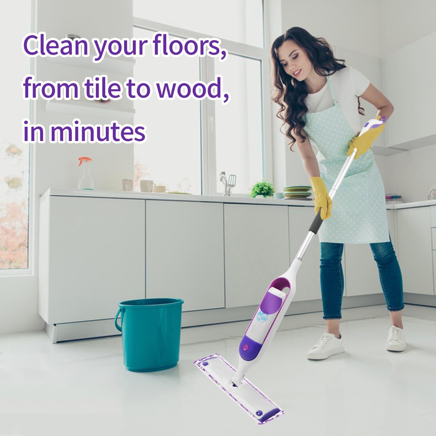Thumbnail 6 de ZHAYAO SWPROWYCX Disposable Power Mop Pads, 10-Pack, Wet or Dry Use