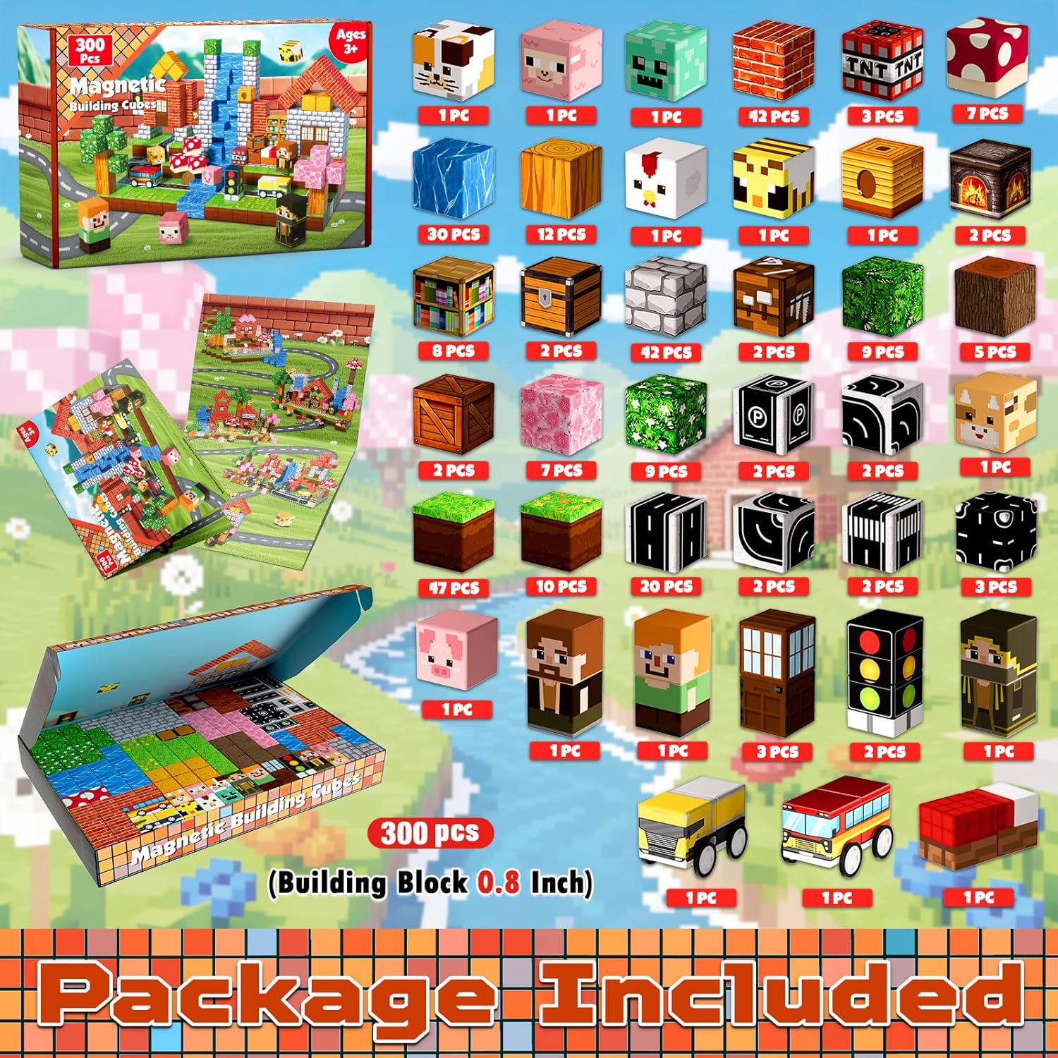 Detalle de Annexfun Magnetic Blocks 300PCS STEM