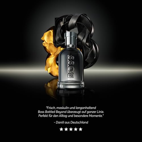Detalle de Hugo Boss Bottled Beyond Eau de Parfum para Hombre: dualidad intensa y duradera