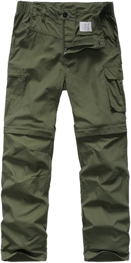 Detalle de linlon Kids' Cargo Pants #9016: Quick-Dry Waterproof Convertible Hiking Trousers