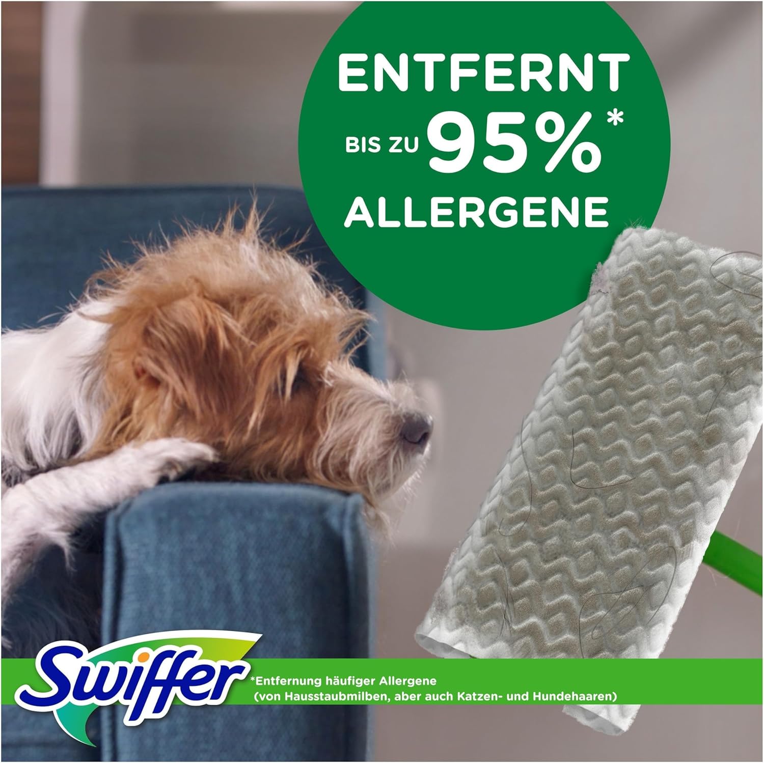 Detalle 2 de Swiffer Bodenwischer Nachfüllpackung: 120 trockene + 3 feuchte Bodentücher für den Bodenwischer