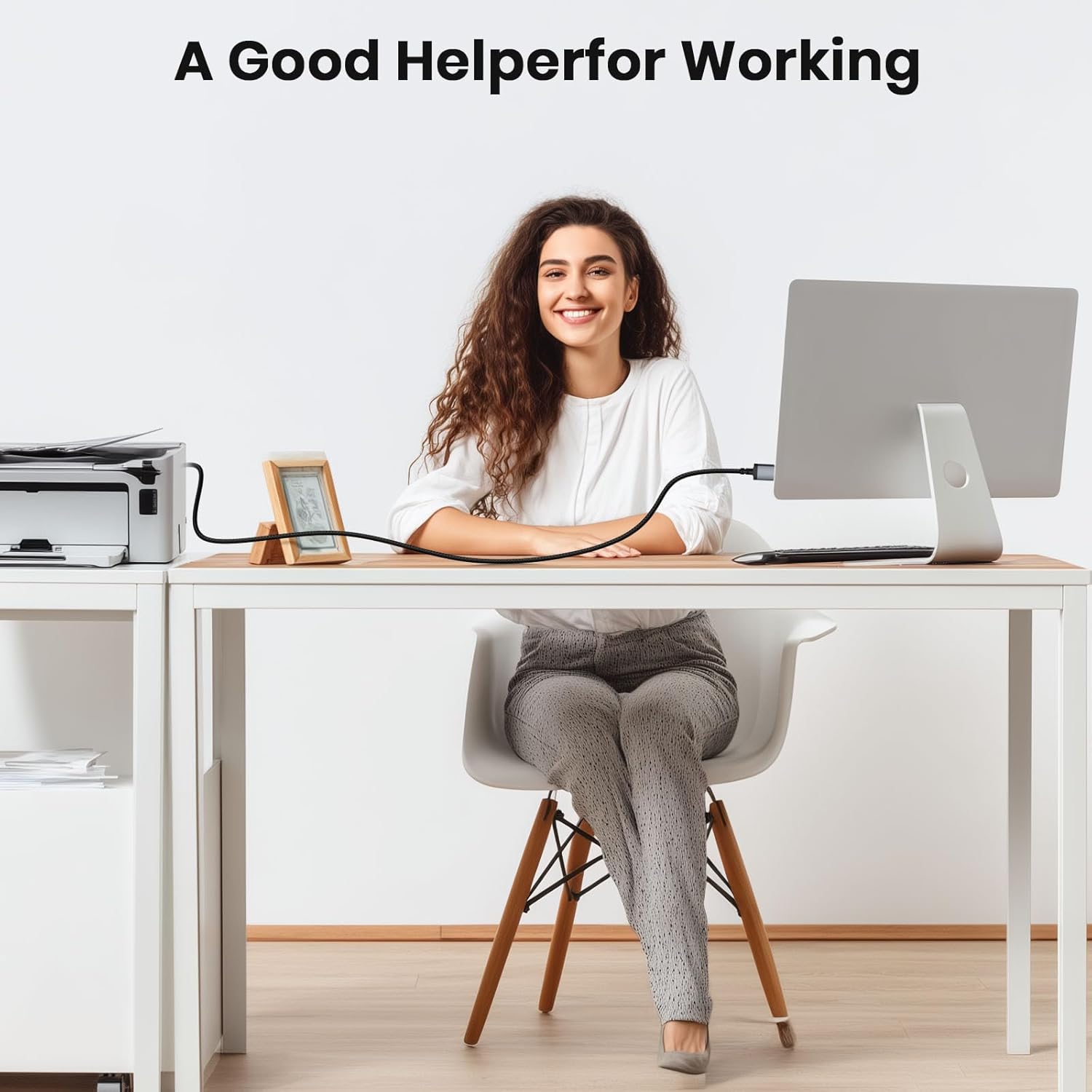 Thumbnail 4 de 5m USB 2.0 Printer Cable (USB-A to USB-B) – Extra Long USB printer/scanner/scanner cord