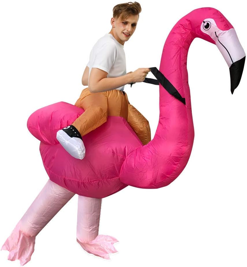 Thumbnail 4 de JASHKE Flamingo Kostüm – Aufblasbares Flamingo Kostüm für Erwachsene, 150–190 cm