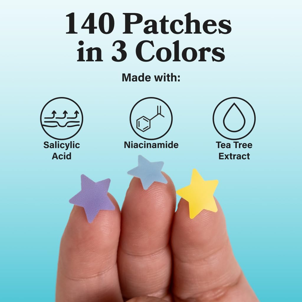 Thumbnail 1 de LE GUSHE Star Pimple Patches for Face – Hydrocolloid Acne Patches with Salicylic Acid & Tea Tree Oil (140 Pieces)