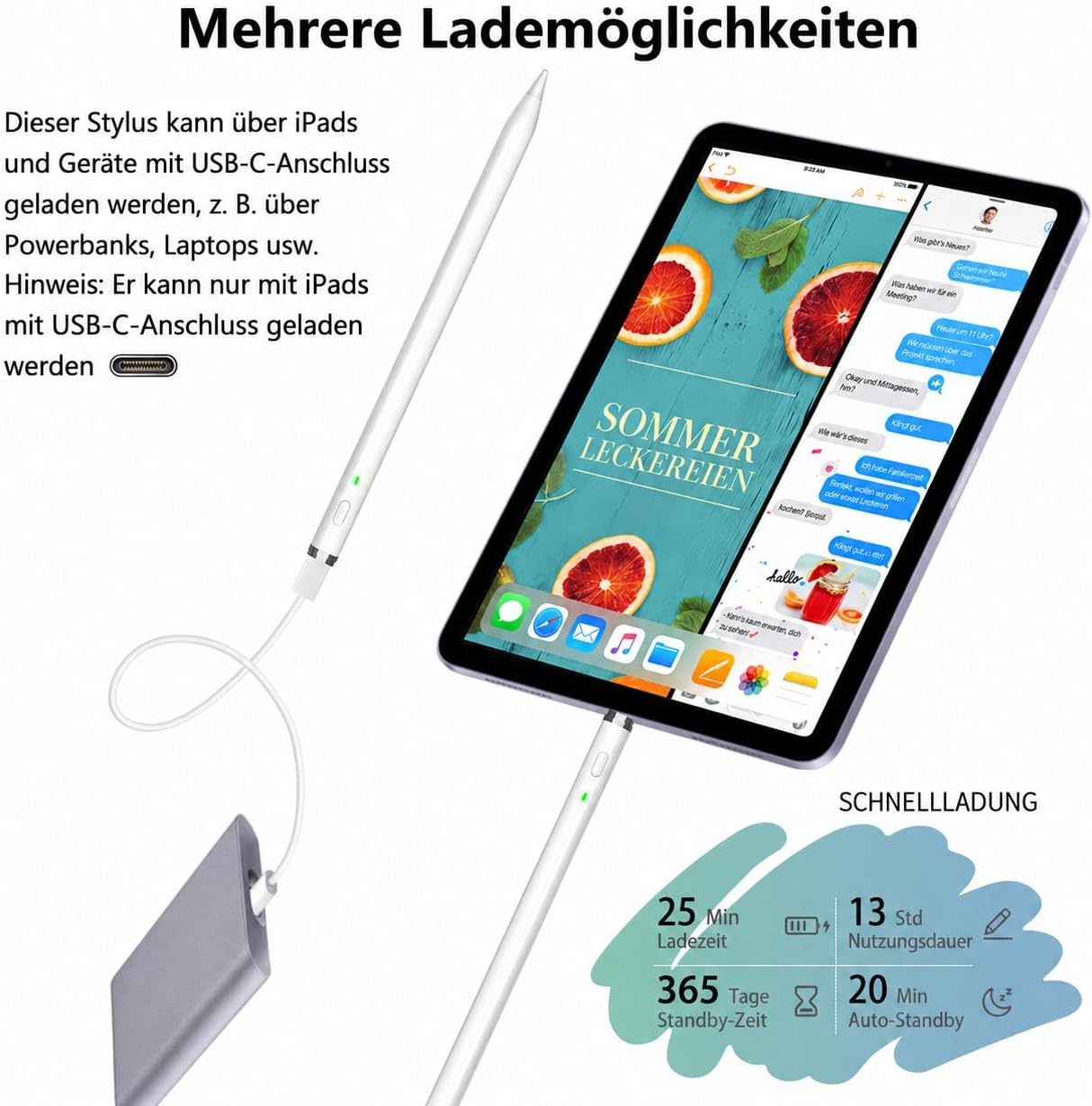Detalle 2 de KIROSA Pencil für iPad mit USB-C