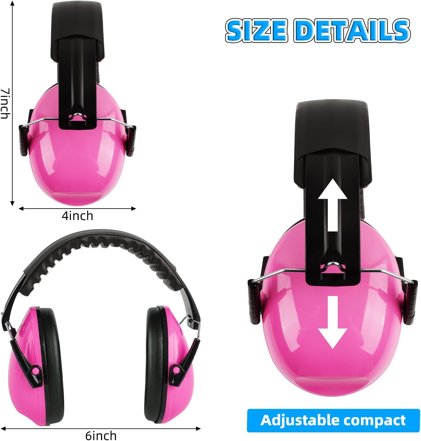 Detalle de BOLIFIER Kids Ear Defenders: Flexible 26dB Safety Earmuffs for 3–16 Year Olds