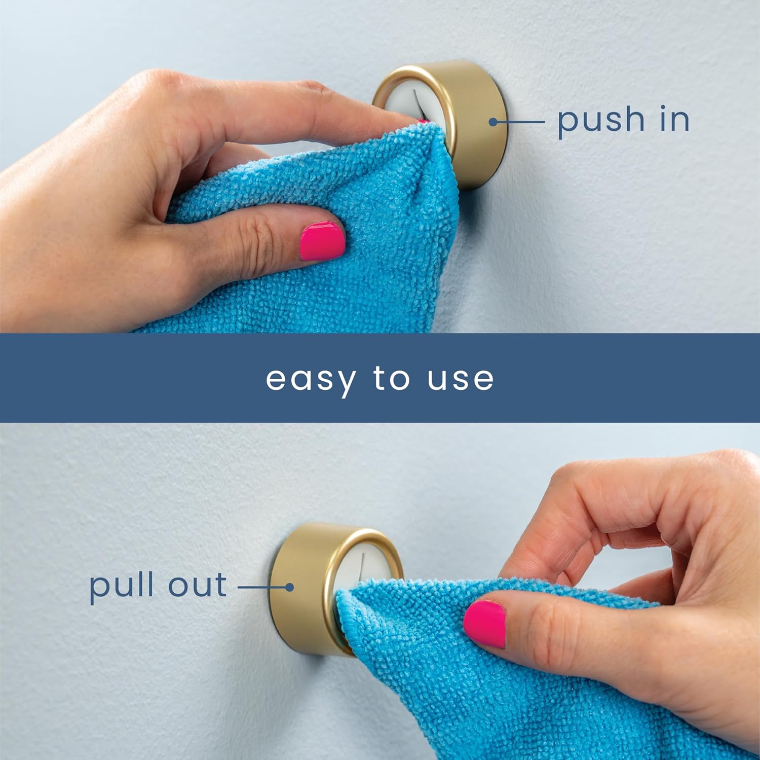 Thumbnail 2 de S&T INC. Round Adhesive Towel Hooks 1.7"