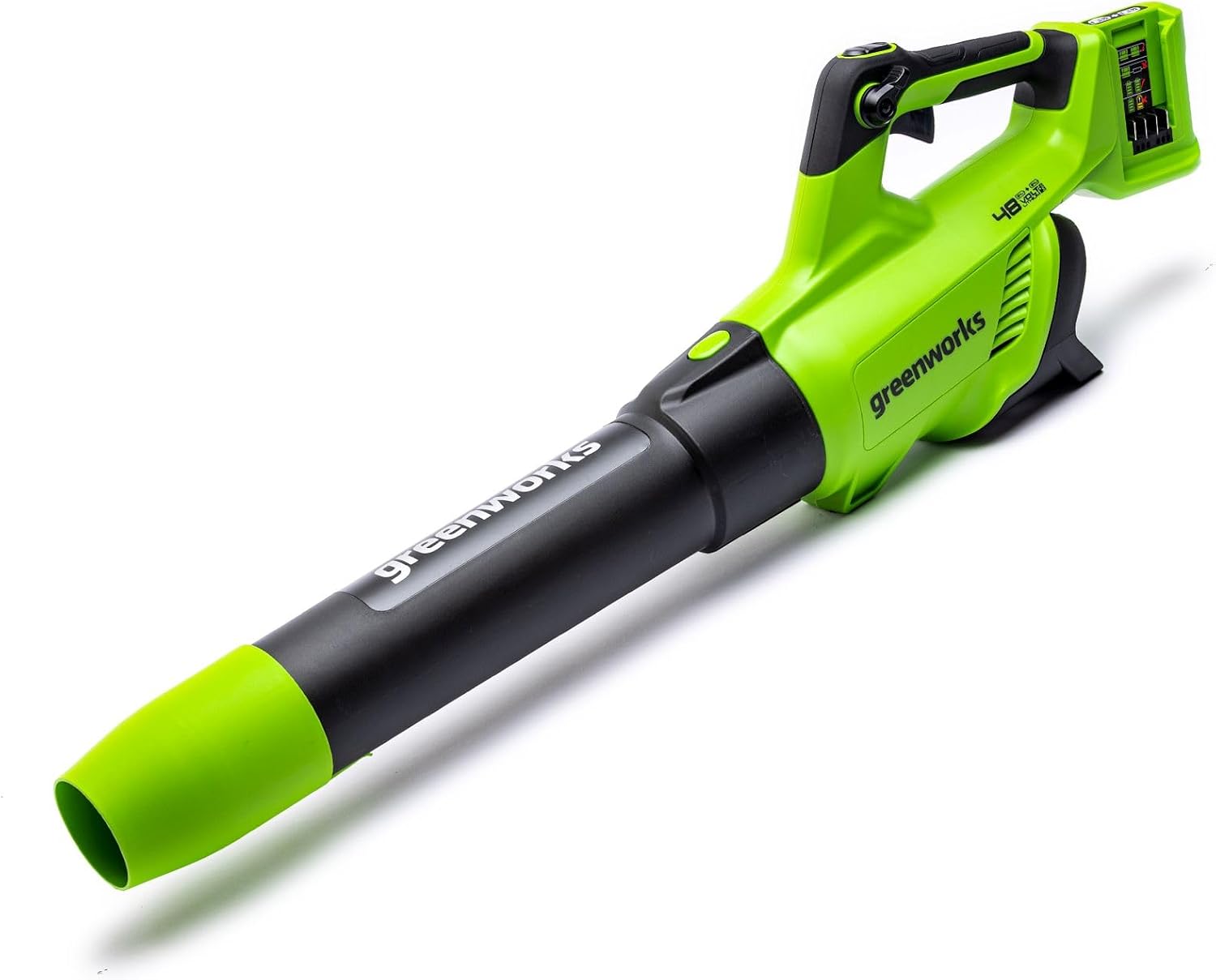 Thumbnail 3 de Greenworks 48V (24V x 2) Cordless Axial Leaf Blower with Brushless Motor, Turbo & PLUS 2 x 24V 2Ah Batteries (GD24X2ABK2X)
