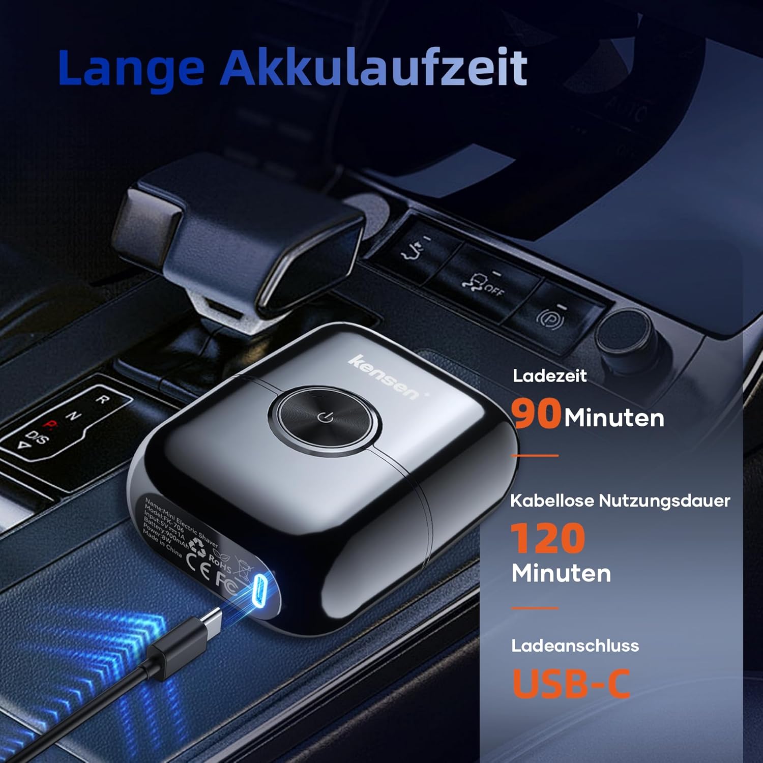 Thumbnail 6 de kensen Mini Foil Shaver Elektrorasierer 120 Min